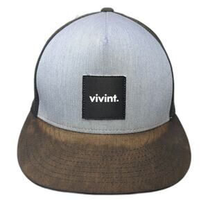 Vivint Trucker Hat Black OSFM Mesh Back Snapback Home Security Logo Corporate
